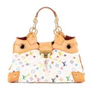 Pre-owned Canvas handbags Louis Vuitton Vintage , White , Dames