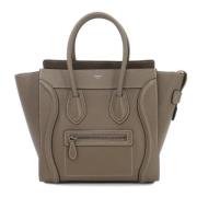 Pre-owned Leather handbags Celine Vintage , Beige , Dames