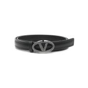 Elegante Leren Riem met Uniek Ontwerp Valentino Garavani , Black , Dam...