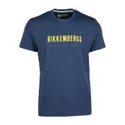 Blauw T-shirt voor mannen Bikkembergs , Blue , Heren