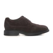 Suède Wing Cap Derby Schoenen Hogan , Brown , Heren