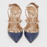 Pre-owned Leather heels Valentino Vintage , Blue , Dames