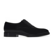 Zwarte platte schoenen met veters van leer Brunello Cucinelli , Black ...