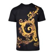 Katoenen T-shirt met Stijlvol Ontwerp Versace Jeans Couture , Black , ...