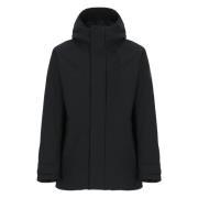 Zwarte Gewatteerde Hoodiejas Save The Duck , Black , Heren