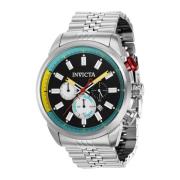 Aviator Heren Quartz Horloge - Zwarte Wijzerplaat Invicta Watches , Gr...