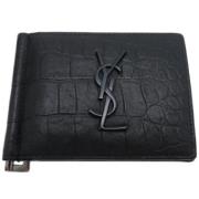 Pre-owned Leather wallets Yves Saint Laurent Vintage , Black , Dames