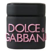 Stijlvol Bicolor Leren Airpods Hoesje Dolce & Gabbana , Black , Dames