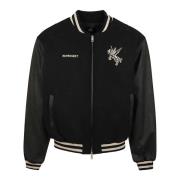 Wollen Varsity Jack in Jet Black Represent , Black , Heren