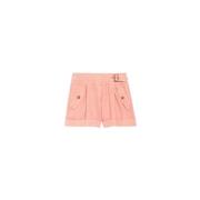 Roze Linnen en Katoenen Shorts Vanessa Bruno , Pink , Dames