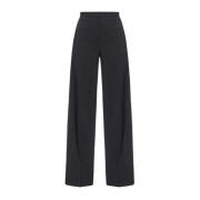 Wijde Pijp Zwarte Broek Pinko , Black , Dames