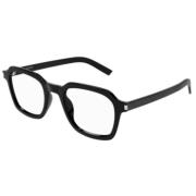 Slim Optic Zwarte Zonnebril Saint Laurent , Black , Unisex