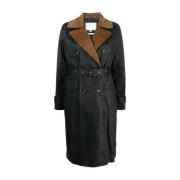 Wax Trenchcoat Zwart/Salie Tartan Barbour , Black , Dames