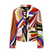 Blauw/Fuchsia Jas Emilio Pucci , Multicolor , Dames