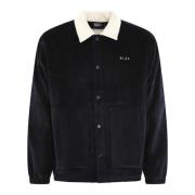 Corduroy Coach Jacket Olaf Hussein , Blue , Heren