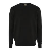 Lamswol Crewneck Sweater Woolrich , Black , Heren