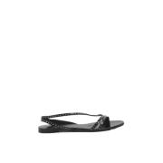 Pre-owned Leather sandals Celine Vintage , Black , Dames