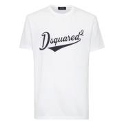 Witte Katoenen T-Shirt Dsquared2 , White , Heren