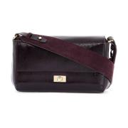 Glanzend Patentleren Schoudertas Anya Hindmarch , Purple , Dames