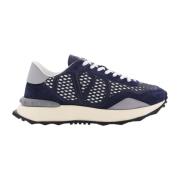 Blauw/Grijs NetRunner Sneaker Valentino , Blue , Heren