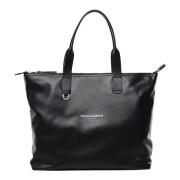 Zwarte Leren Winkel Tas Dolce & Gabbana , Black , Heren