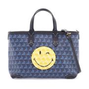 Knipogend Gezicht Tote Tas Anya Hindmarch , Blue , Dames