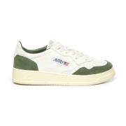 Witte Groene Leren Sneakers Autry , White , Heren