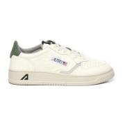 Witte Groene Sneakers met Microgaten Autry , White , Heren