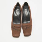 Pre-owned Satin heels Moschino Pre-Owned , Brown , Dames