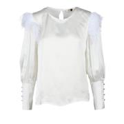 Elegante Viscose Rayon Blouse Think! , White , Dames