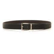 Italiaanse leren riem, Ontwerperscode Kb00107 Canali , Black , Heren