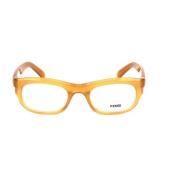 Oranje Plastic Frames met Honey Dial Fendi , Orange , Unisex