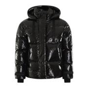 Glanzende Lange Parka voor Dames Woolrich , Black , Dames