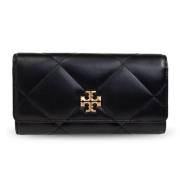 Diamant Quilt Flap Portemonnee in Zwart Tory Burch , Black , Dames