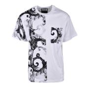 Katoenen T-shirt met stijlvol ontwerp Versace Jeans Couture , White , ...