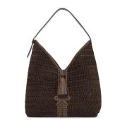 Tassel Hobo Tas van Geweven Suède Anya Hindmarch , Brown , Dames