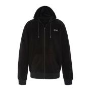 Zwarte rits hoodie - Geborduurd logo Schott NYC , Black , Heren