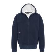 Blauwe hoodie met fleece voering Schott NYC , Blue , Heren