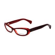 Rood Acetaat Frame Eyewear met Havana Wijzerplaat Alexander McQueen , ...