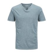 Split Neck Heren T-shirt Jack & Jones , Blue , Heren