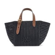 Vierkante Neeson Tote Tas Anya Hindmarch , Blue , Dames