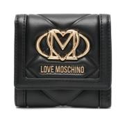 Zwarte Portemonnees voor Stijlvolle Look Love Moschino , Black , Dames