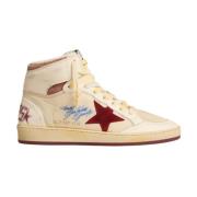 Sky-Star Beige/Granaatappel/Rood Sneakers Golden Goose , Beige , Heren