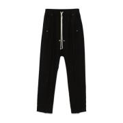 Zwarte Cropped Broek Rick Owens , Black , Heren