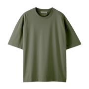 Oversized Dust Green T-Shirt Applied ART Forms , Green , Heren