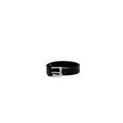 Heren Leren Riem Lente/Zomer Collectie Hugo Boss , Black , Heren