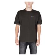 Heren Katoenen T-shirt Lente/Zomer Collectie Emporio Armani EA7 , Gray...