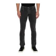 Denim 5-Pocket Broek Nero Emporio Armani , Black , Heren