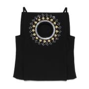 Zwarte tanktop met logo Paco Rabanne , Black , Dames