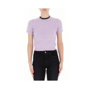 Korte Mouw Cashmere Jersey in Mauve Pinko , Purple , Dames